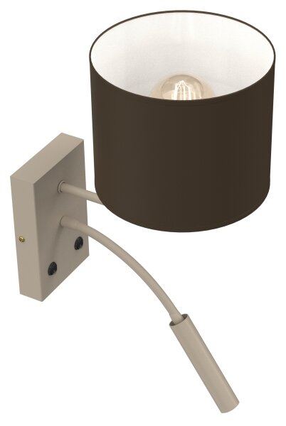 Applique ARDEN da parete 1xE27/15W/230V + 1xG9/8W beige/marrone