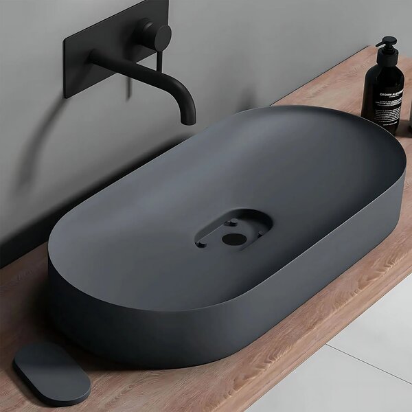 Lavabo in conglomerato IRIS 71 CM GREY MATT
