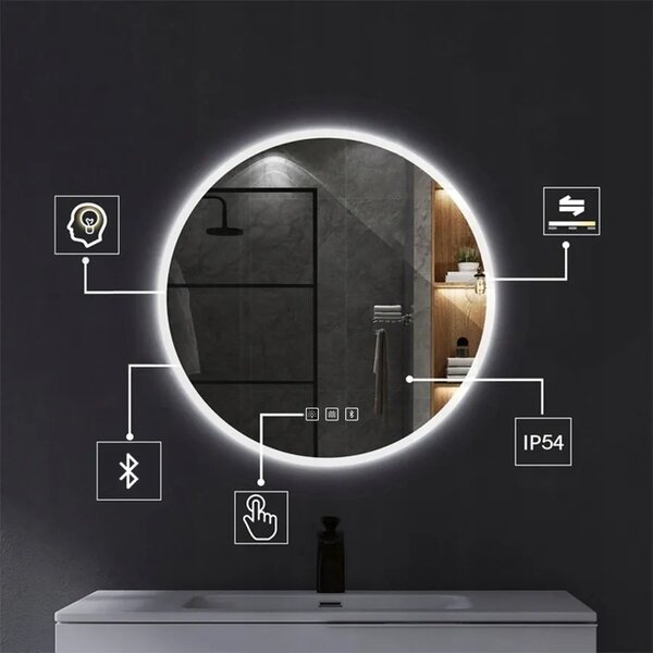 Specchio LED BLUETOOTH FFJ 60cm