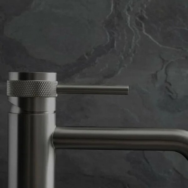 Rubinetto da lavabo Rea Lungo Grip Gun Grey low