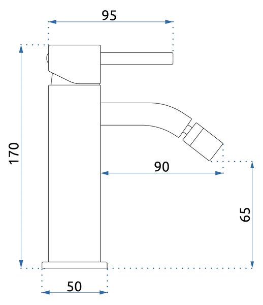 Rubinetto da bidet Rea Lungo Titan