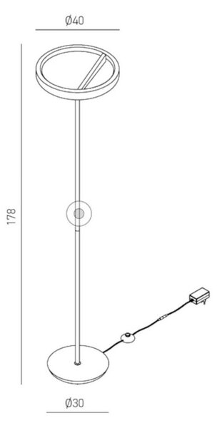 Piantana classica gea luce criseide pt fcrpio led alluminio dimmerabile - Gea Luce
