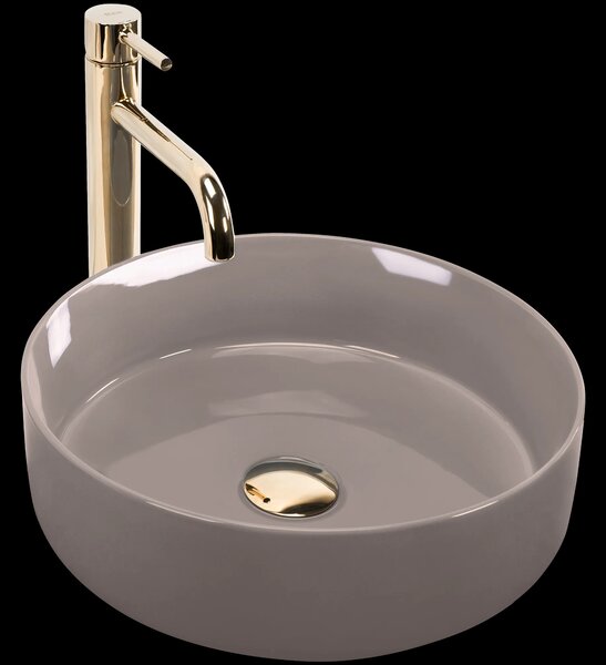 Lavabo da appoggio Rea Sami Beige Shiny