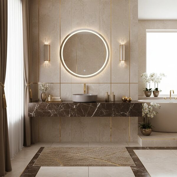 Lavabo da appoggio Rea Sami Beige Shiny