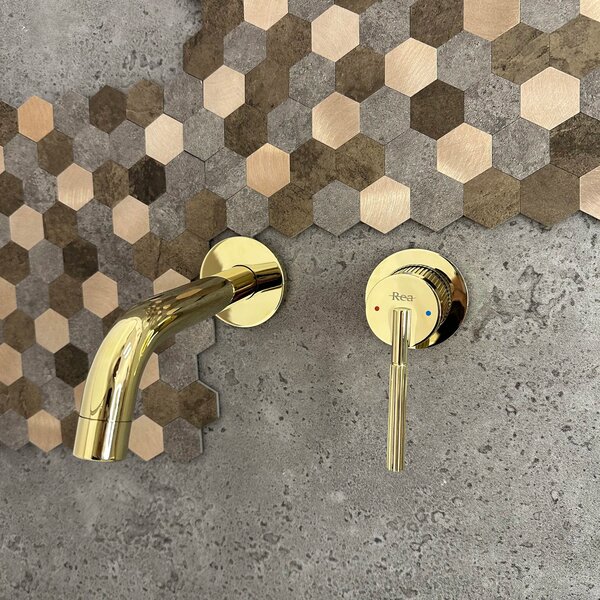 Rubinetto da parete Rea Argon Gold + BOX