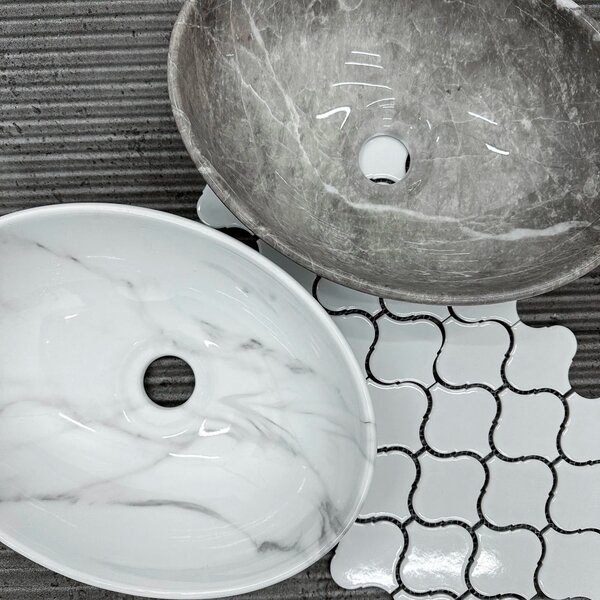 Lavabo da appoggio Rea Sofia Mini Grigio