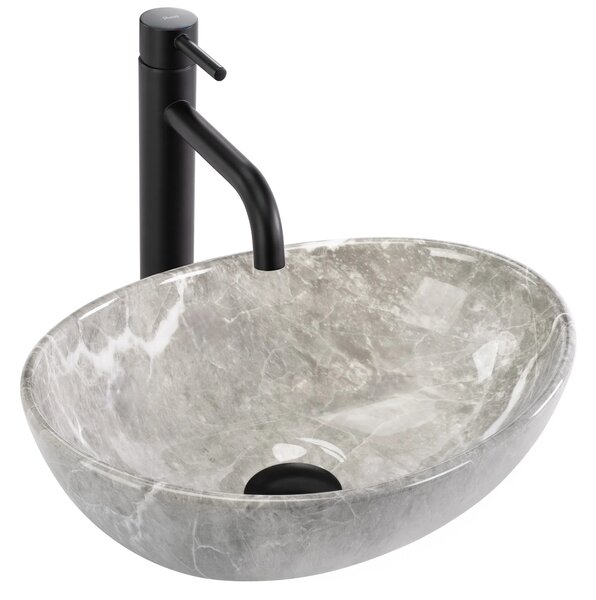 Lavabo da appoggio Rea Sofia Mini Grigio
