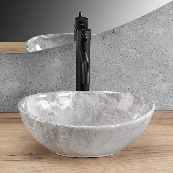 Lavabo da appoggio Rea Sofia Mini Grigio