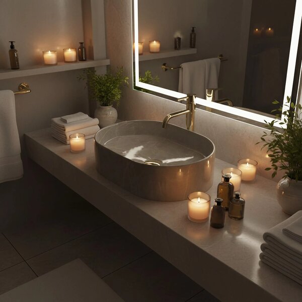 Lavabo da appoggio Rea Nadia 50 Kashmir