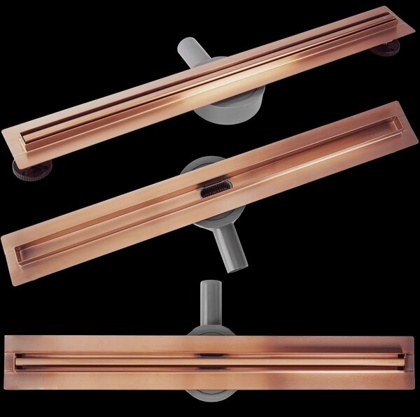 Scarico lineare REA Neox Slim pro Brushed Copper 70