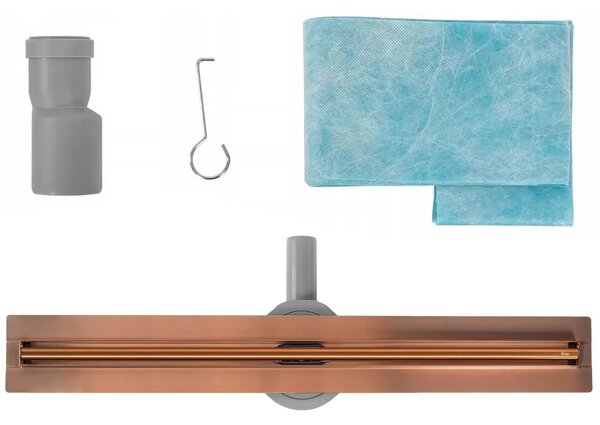 Scarico lineare REA Neox Slim pro Brushed Copper 70