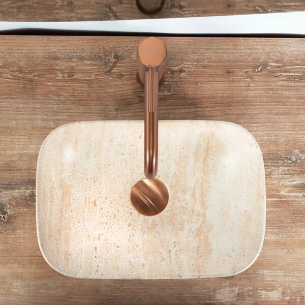 Lavabo da appoggio Rea BELINDA MINI TRAVERTINE MATT