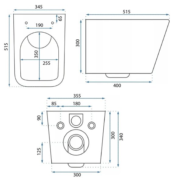 Vaso WC sospeso Rea Julio Rimless