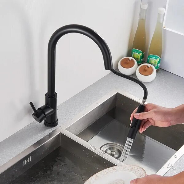Punta con aeratore per rubinetto da cucina REA Fresh Black