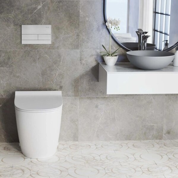 Pulsante per supporto set da incasso WC K011A-Q Rea T Brush Steel