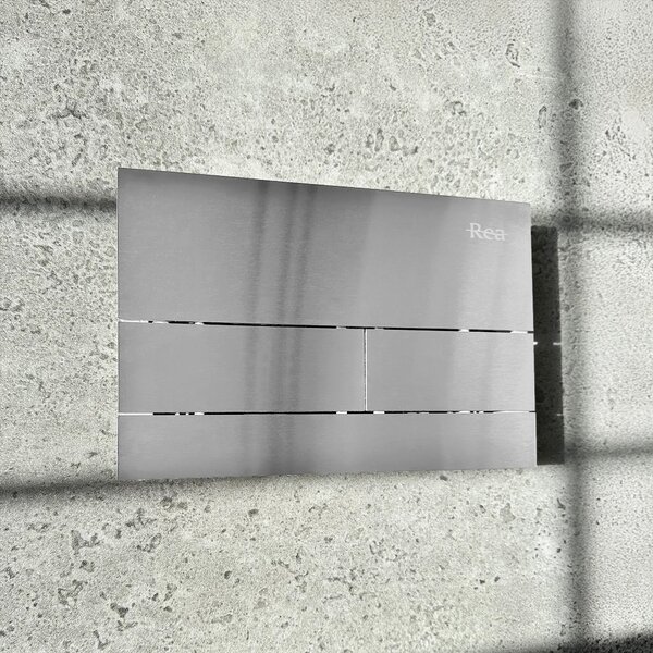 Pulsante per supporto set da incasso WC K011A-Q Rea T Brush Steel