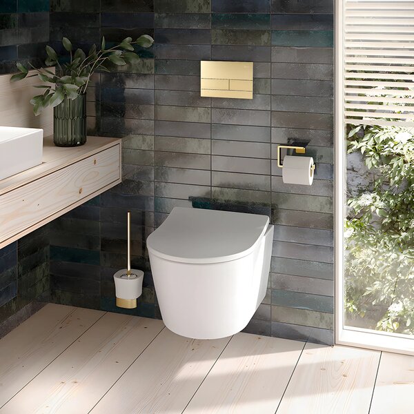 Pulsante per supporto set da incasso WC Rea T K011A-Q e Slim 024N Gold Brush