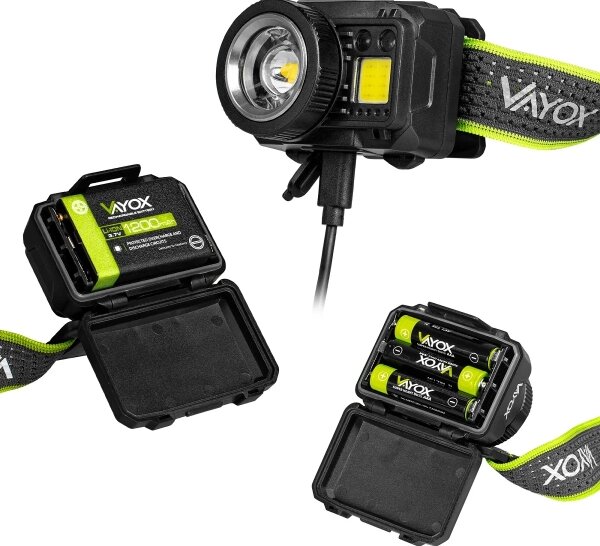 Lampada frontale ricaricabile con sensore a LED/6W/5V/3xAAA IP66 500 lm 1200 mAh