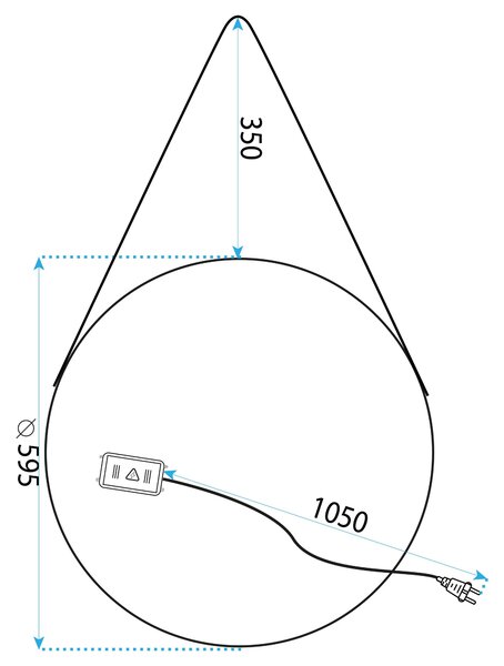 Specchio LED 60cm YH-3339