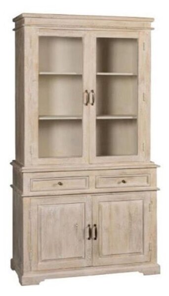 ALTER - credenza con vetrina in legno di mango