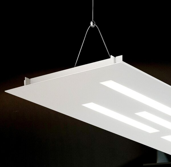 Lampadario moderno fratelli braga gamma 2080 s led biemissione metallo - Fratelli Braga