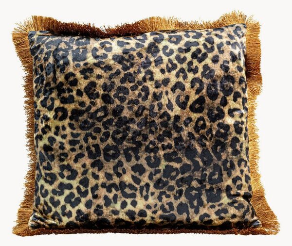 Cuscino fatto a mano con frange Leo