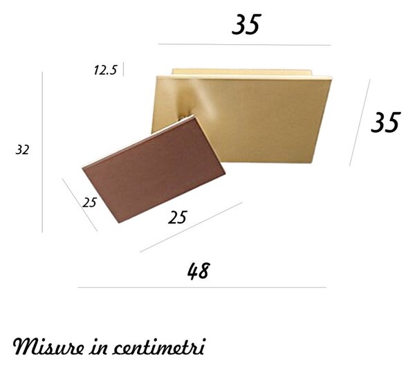 Plafoniera classica perenz post 8456 or lc 35w led 2800lm metallo oro marrone - Perenz