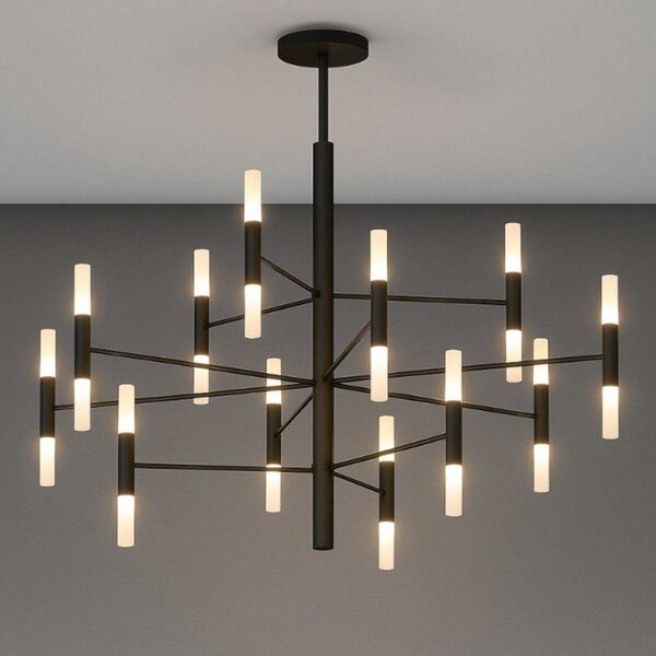 Lampadario moderno top light space 1226 100 g9 led metallo acrilico - Top Light