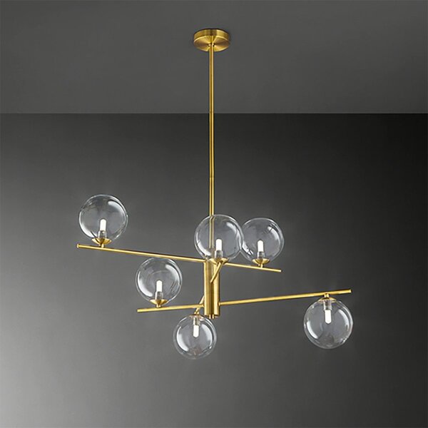 Lampadario classico perenz pyrex 8514 ob g9 led metallo ottone brunito multiluce - Perenz