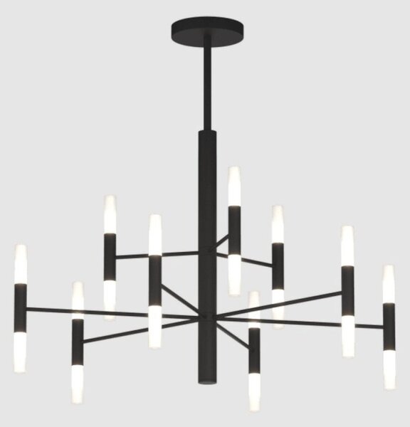 Lampadario moderno top light space 1226 80 g9 led metallo acrilico - Top Light