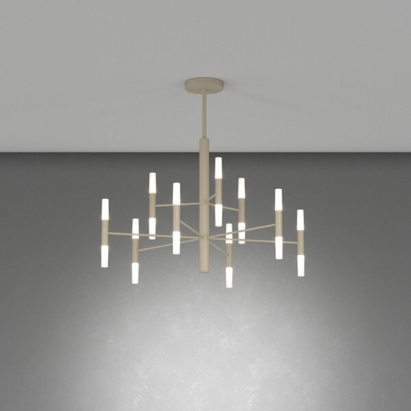 Lampadario moderno top light space 1226 80 g9 led metallo acrilico - Top Light