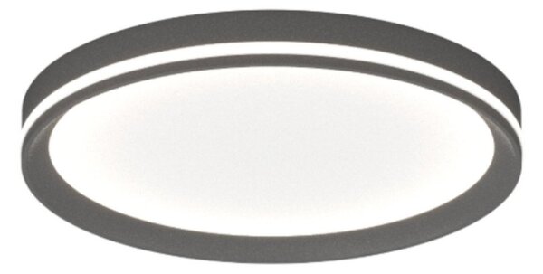 Plafoniera moderna top light aera 1222 60 led cct switch biemissione metallo acrilico - Top Light