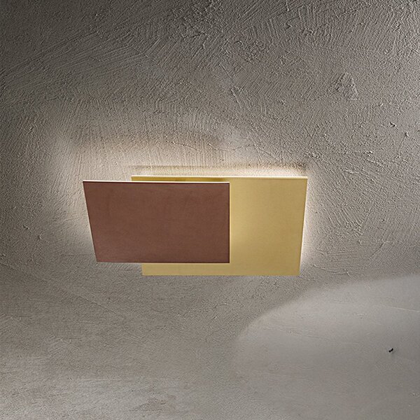 Plafoniera classica perenz post 8458 or lc 48w led 3840lm metallo oro marrone - Perenz