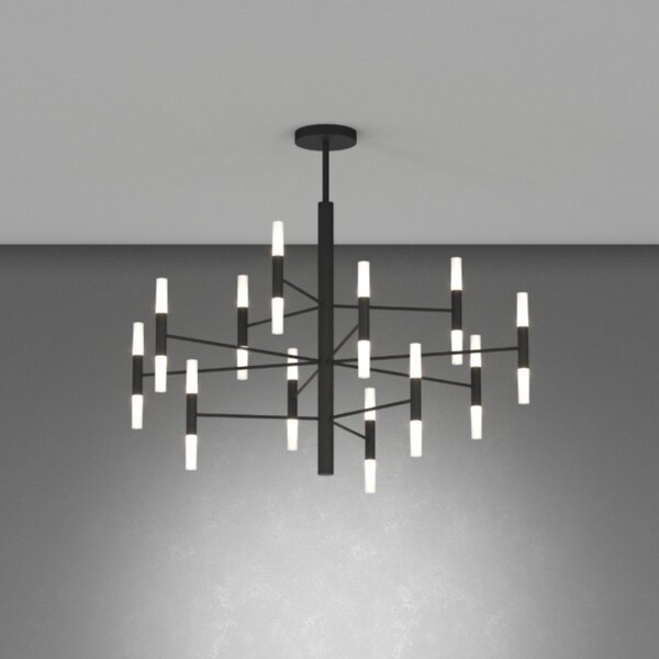 Lampadario moderno top light space 1226 100 g9 led metallo acrilico - Top Light