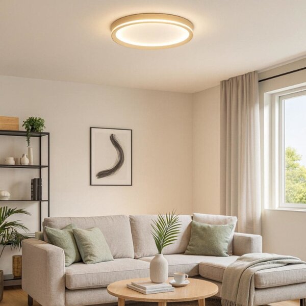 Plafoniera moderna top light aera 1222 40 led cct switch biemissione metallo acrilico - Top Light