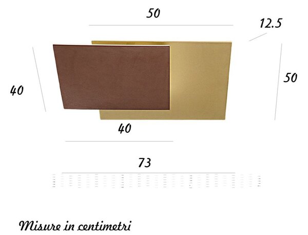 Plafoniera classica perenz post 8458 or lc 48w led 3840lm metallo oro marrone - Perenz