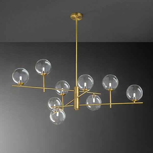 Lampadario classico perenz pyrex 8516 ob g9 led metallo ottone brunito multiluce - Perenz