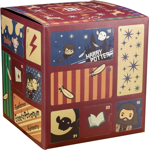 Paladone Cubo Calendario dell'Avvento Harry Potter con 24 Regali | Contiene oggetti come bacchette e personaggi iconici, colore (PP6239HP)