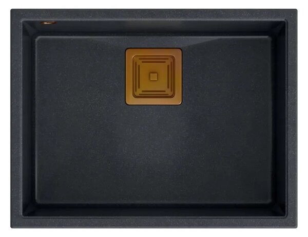 Lavello in granito DAVID 50 Black Metallic