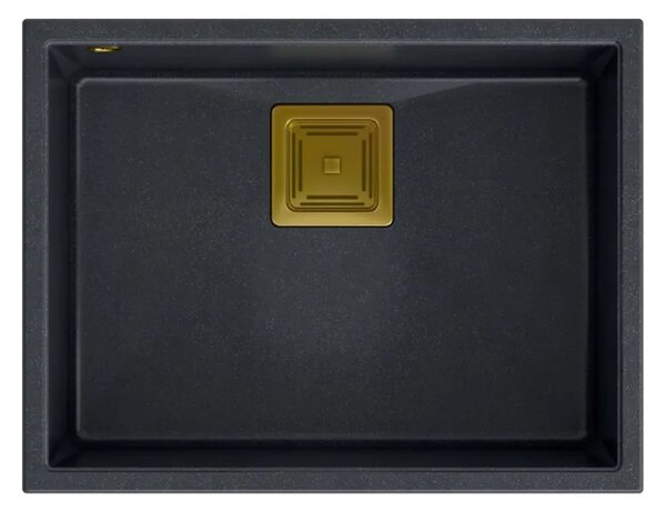Lavello in granito DAVID 50 Black Metallic