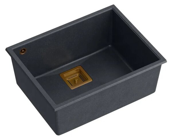 Lavello in granito DAVID 50 Black Metallic