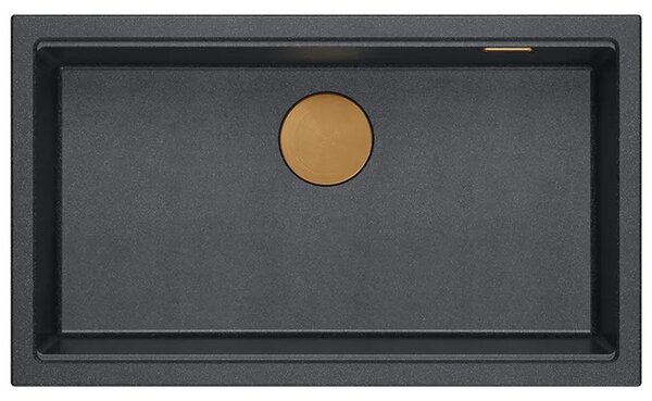 Lavello in granito Logan 110 Black Metallic