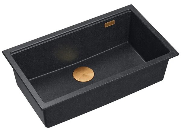 Lavello in granito Logan 110 Black Metallic
