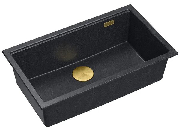Lavello in granito Logan 110 Black Metallic