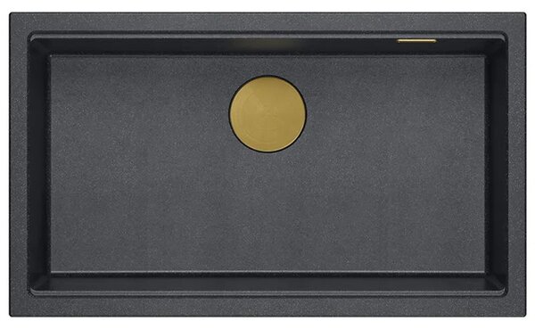 Lavello in granito Logan 110 Black Metallic