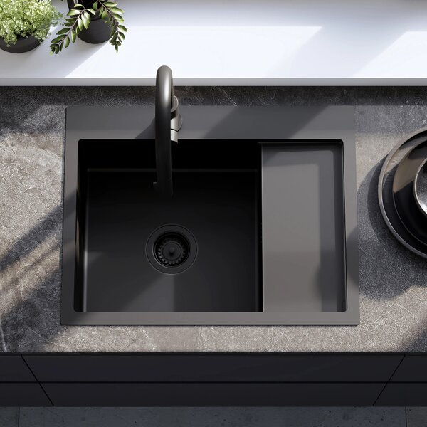 Lavello in acciaio Fin Black