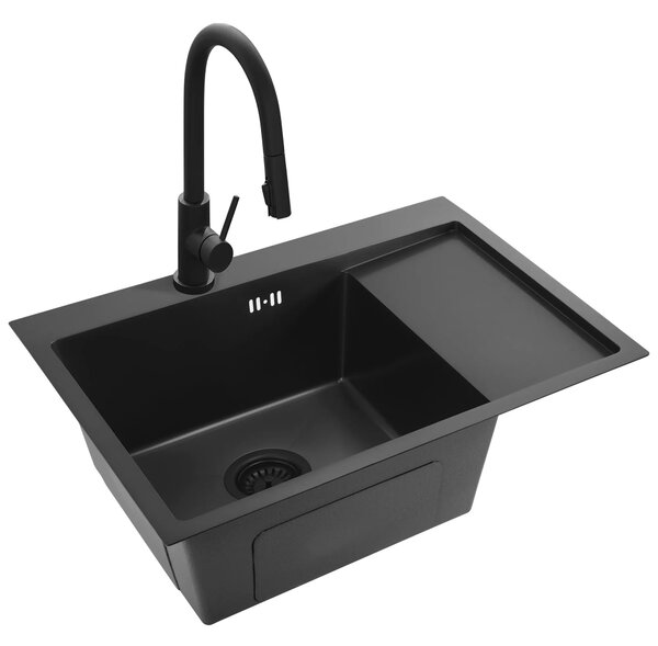 Lavello in acciaio Fin Black
