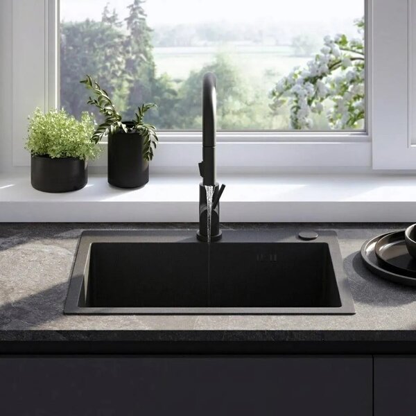 Lavello in acciaio Liam Black