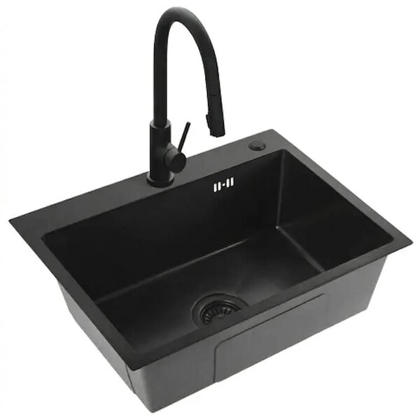 Lavello in acciaio Liam Black