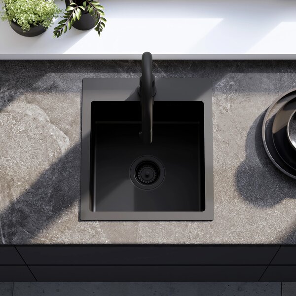 Lavello in acciaio Leo 40 Black